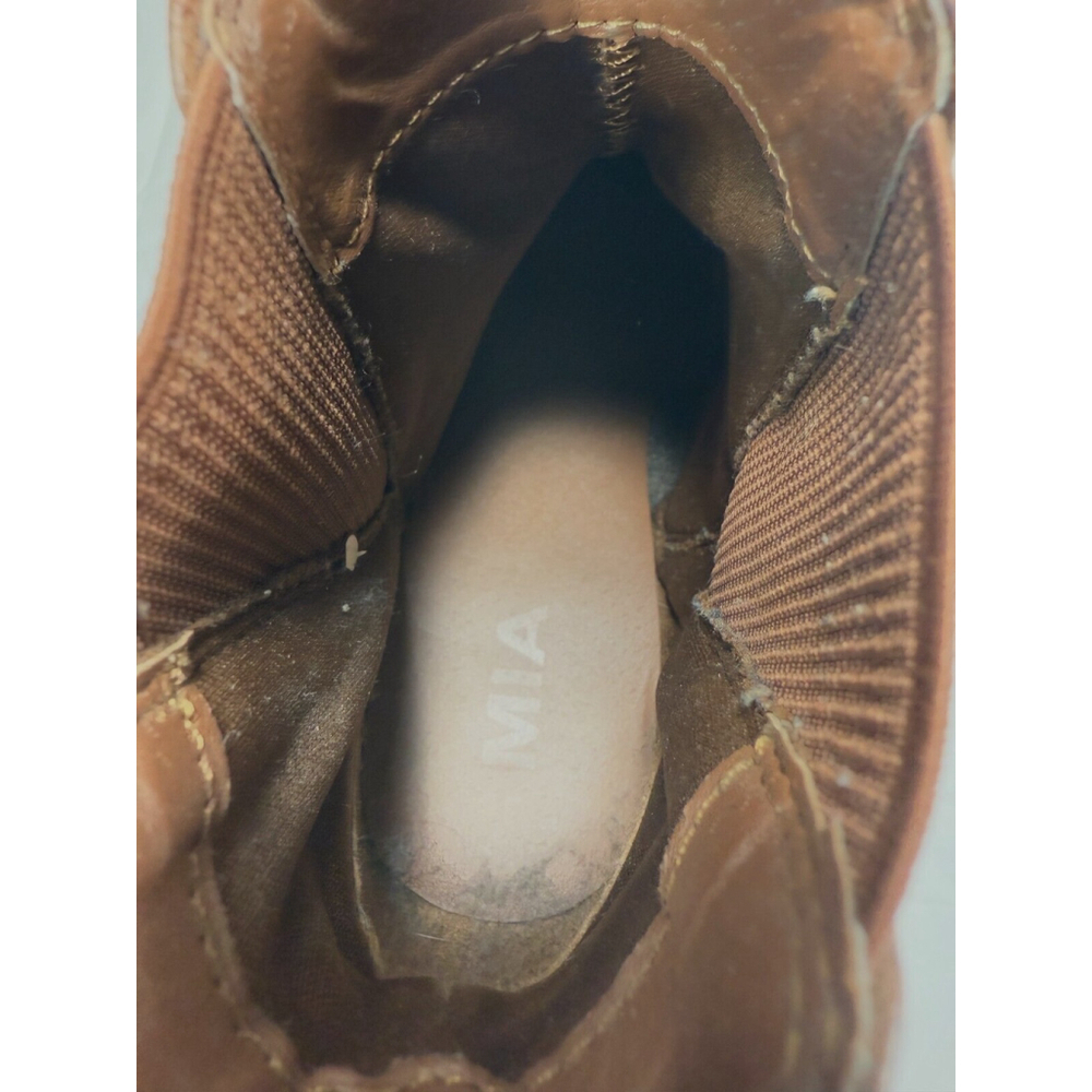 Mia Ribbed Chelsea Boot Weston Brown 7.5 M Block Heel - Picture 4 of 14